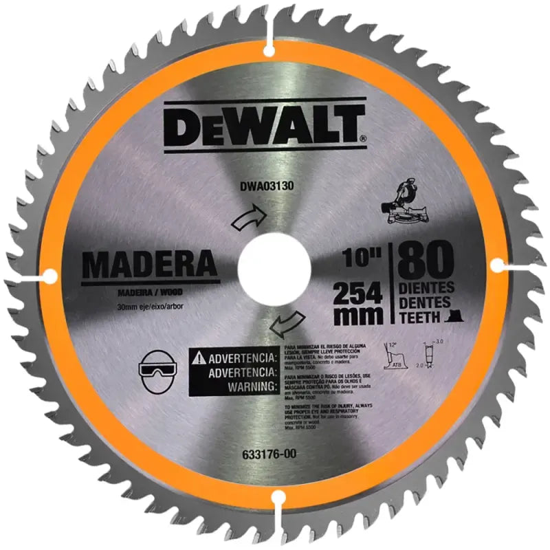 Disco de Serrar para Madera 80 Dientes DWA03130 Dewalt