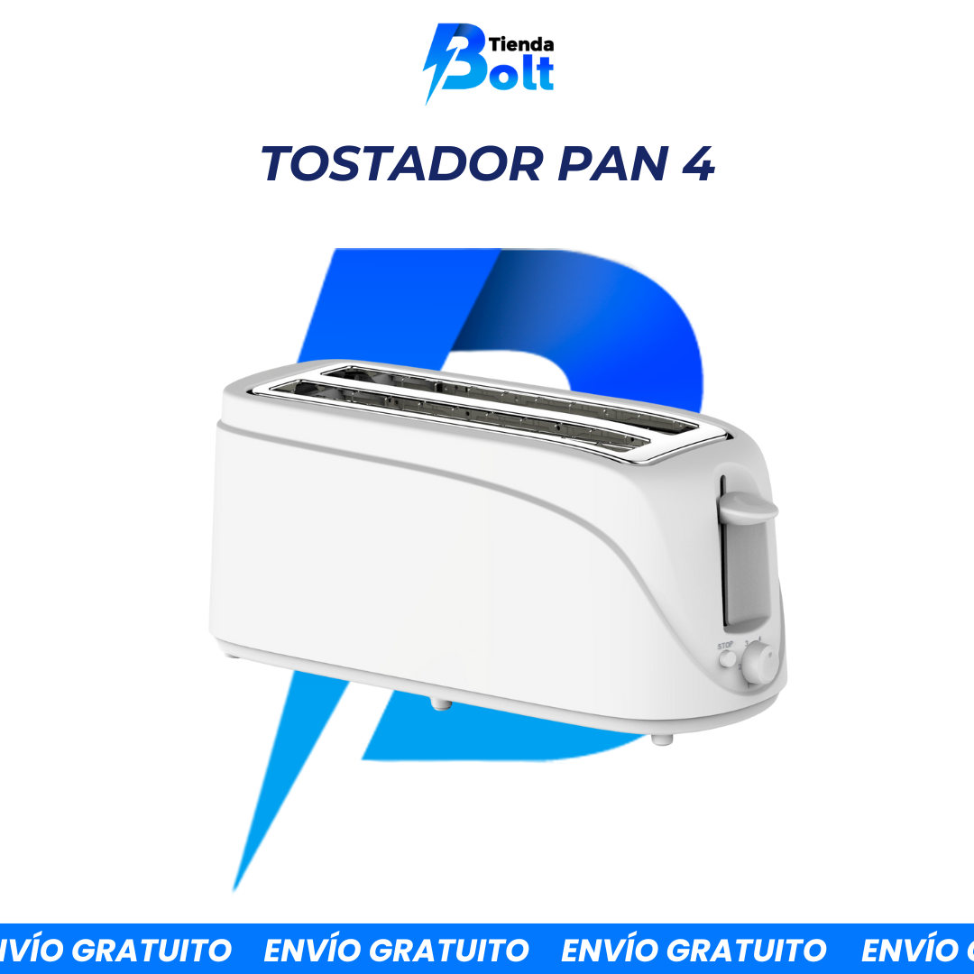 Tostador Pan 4 Rebanadas Boca Ancha