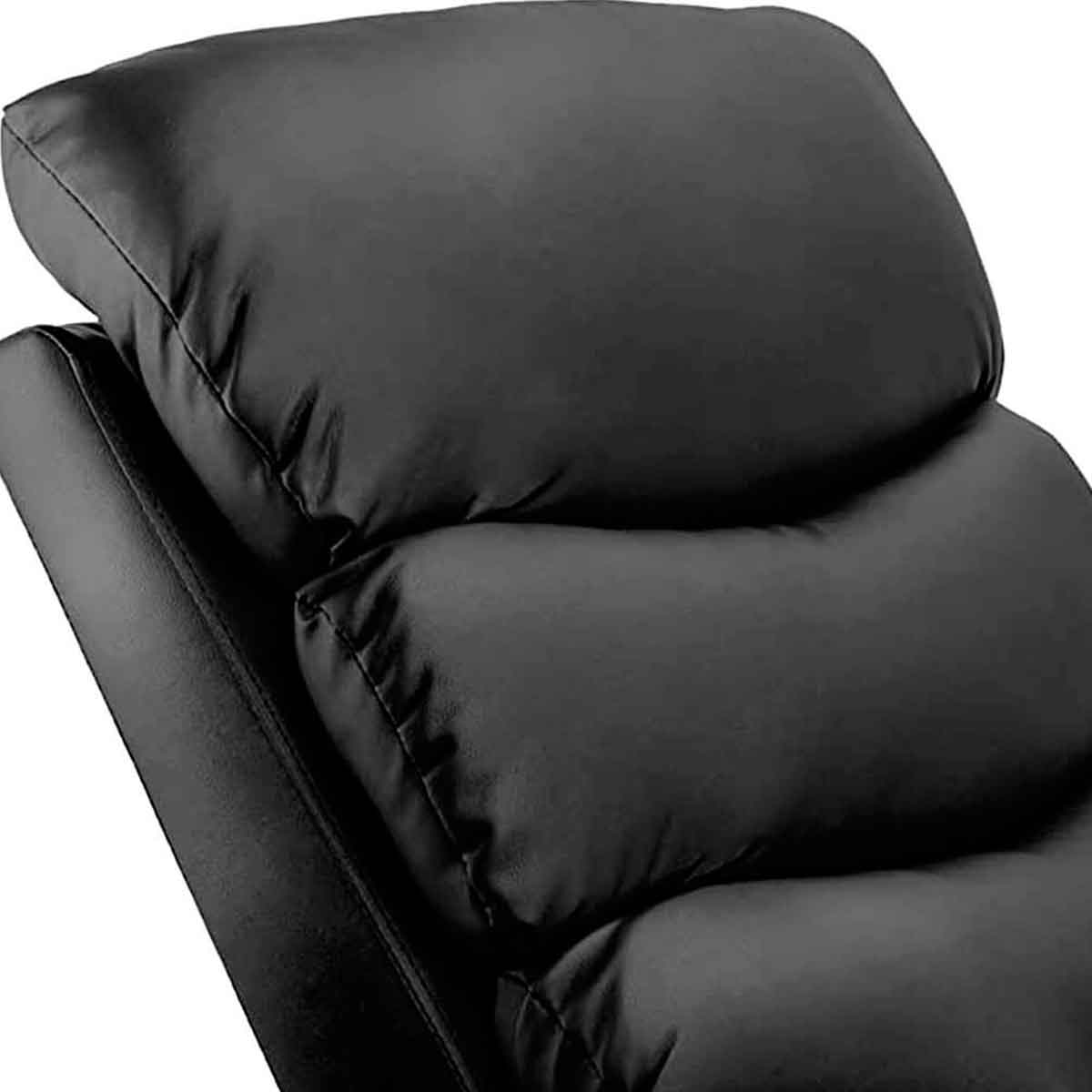 Sillón Relax Masaje Acolchado Reclinable Calor Lumbar Negro Gridinlux